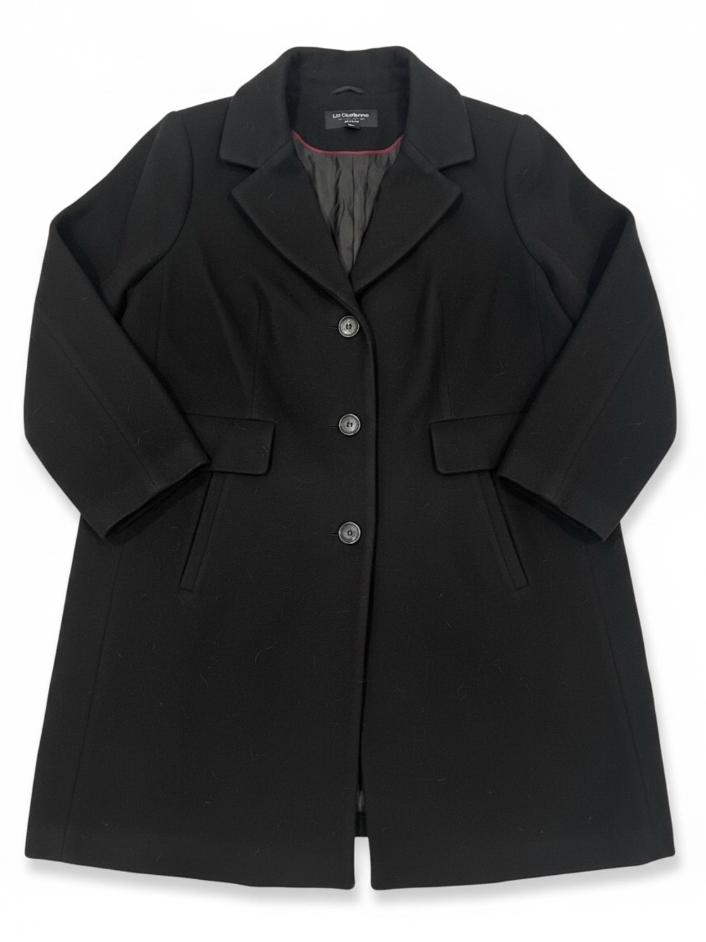Liz Claiborne Black WWomen's Overcoat 2x